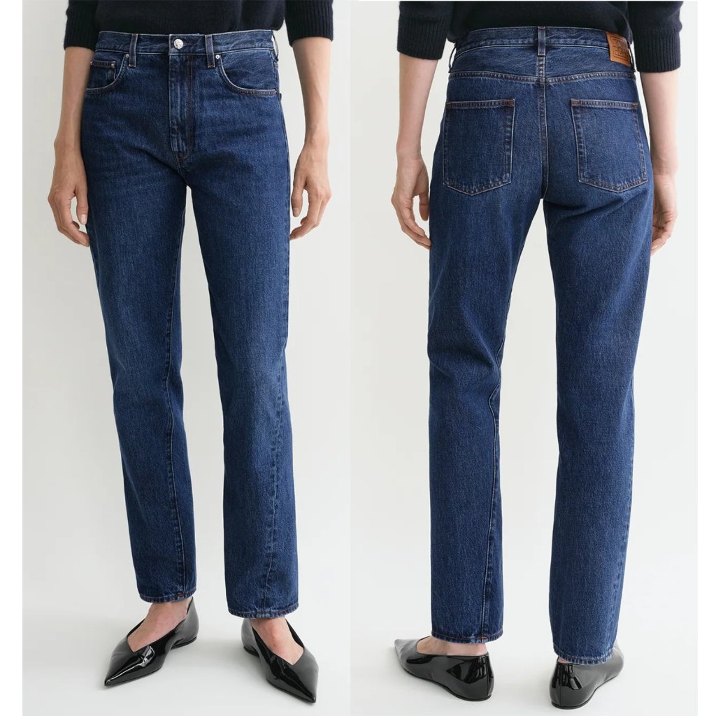 Toteme Vintage Fit Twisted Seam Jeans Dark Vintage Wash Size 24 Nwt
